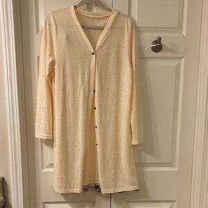 Cream Long Cardigan